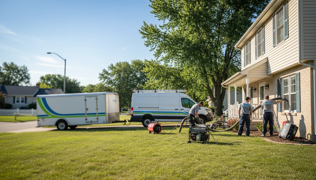 Flooded Basement Restoration And Cleanup With Repair in Potomac, IL near me